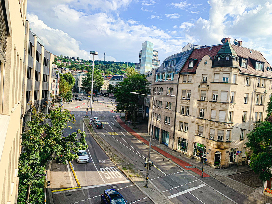 Blick aus dem Büro in Stuttgart